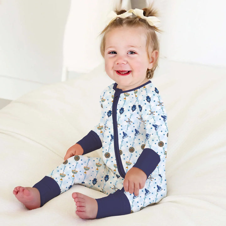 Hanukkah Festival Matching Family Bamboo Convertible Zippy