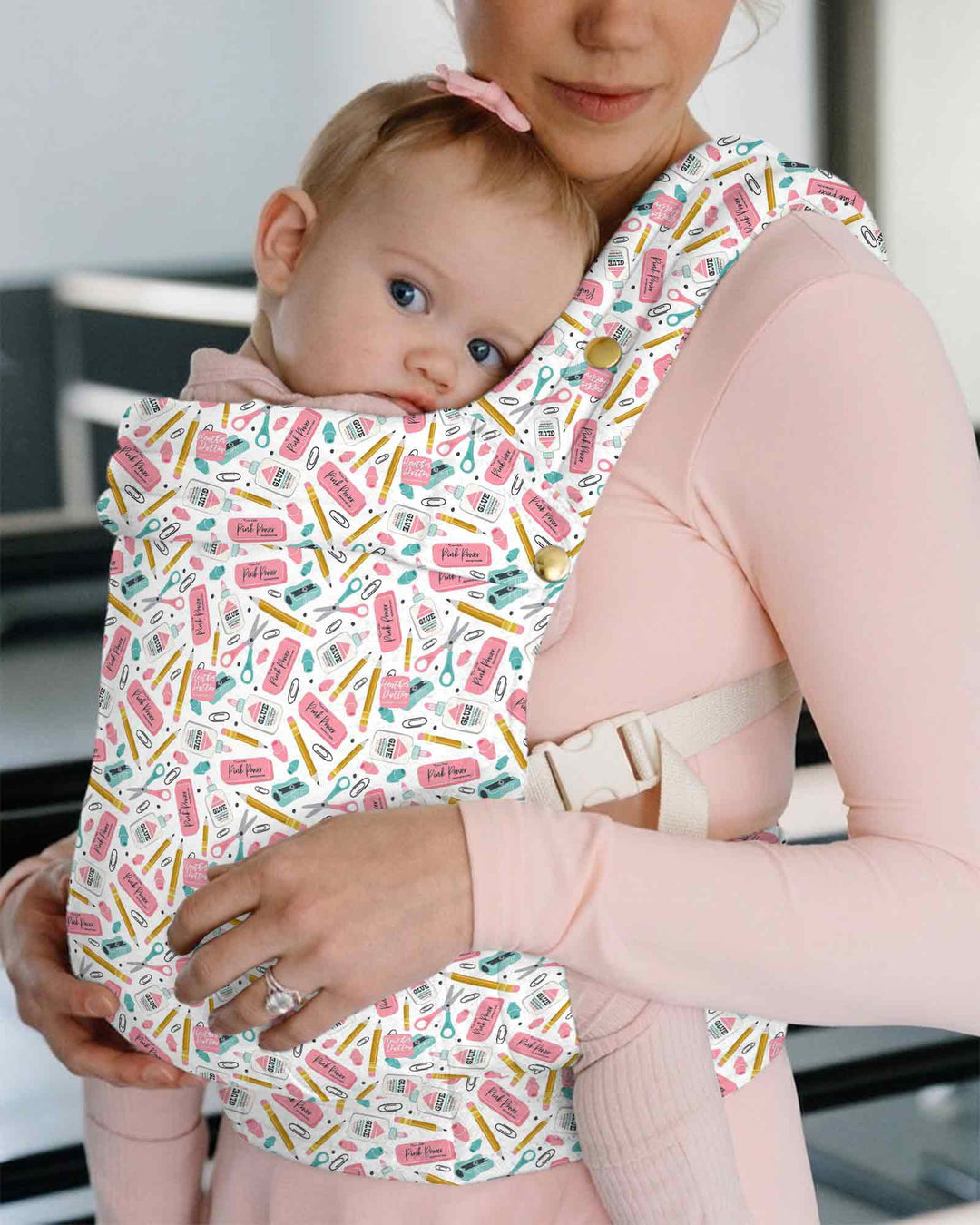 Pink Power School Supplies Baby Carrier