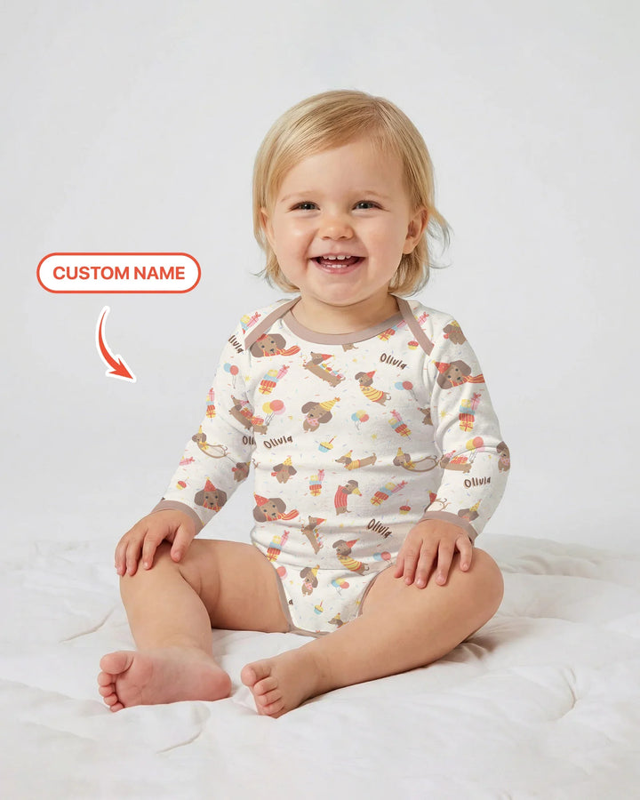 Dachshund Birthday Bamboo Bodysuit