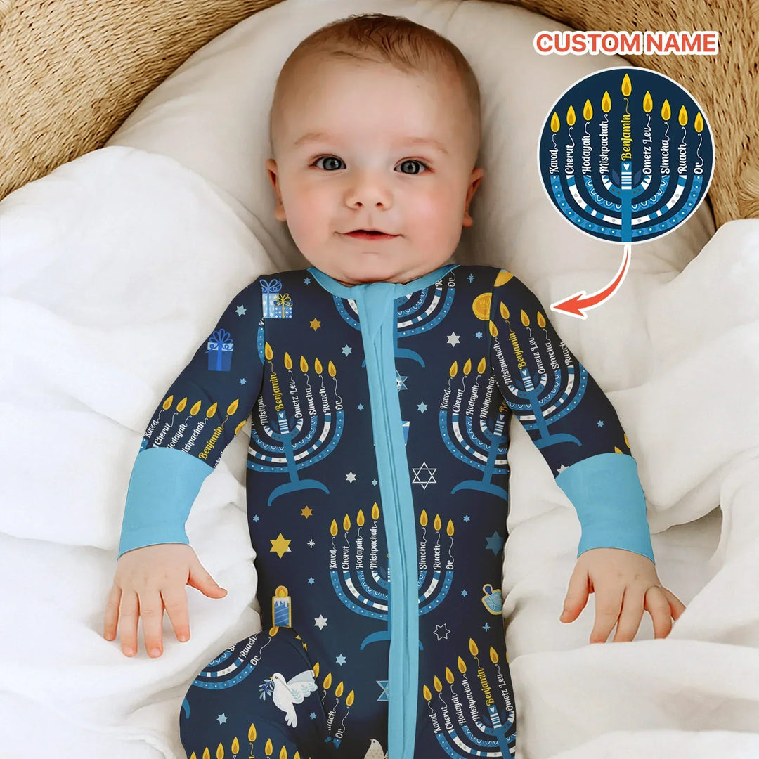 Hanukkah Custom Name Bamboo Convertible Zippy