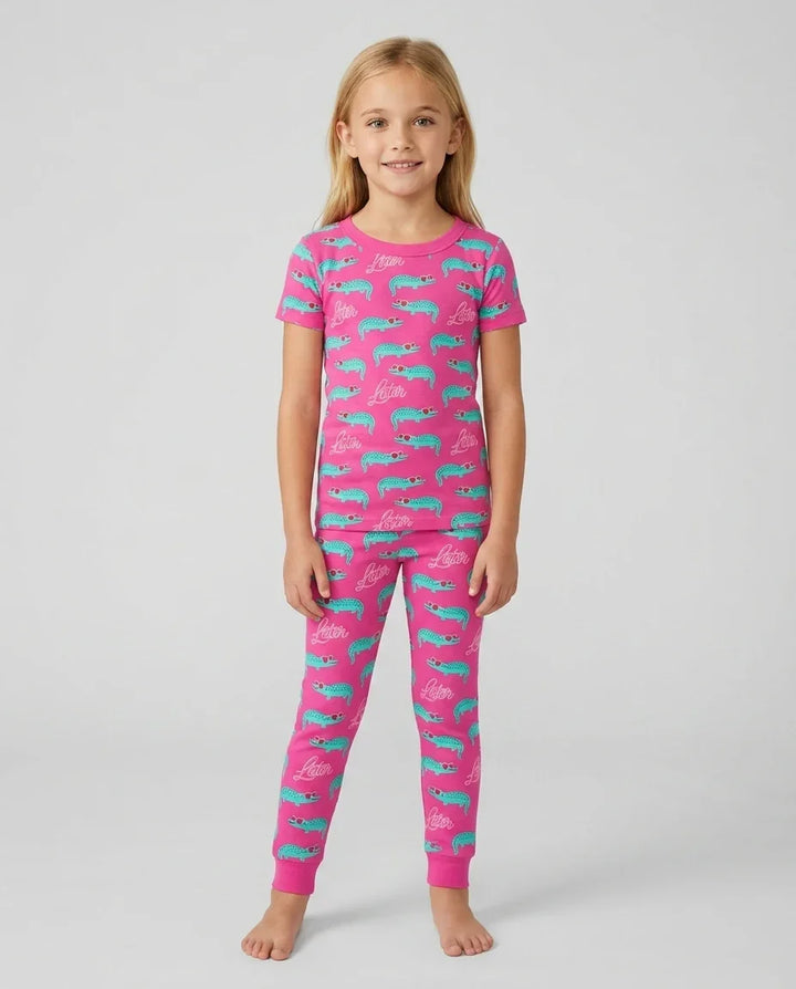 Later Gator Bamboo Two Piece Short Sleeve Pajama Set
