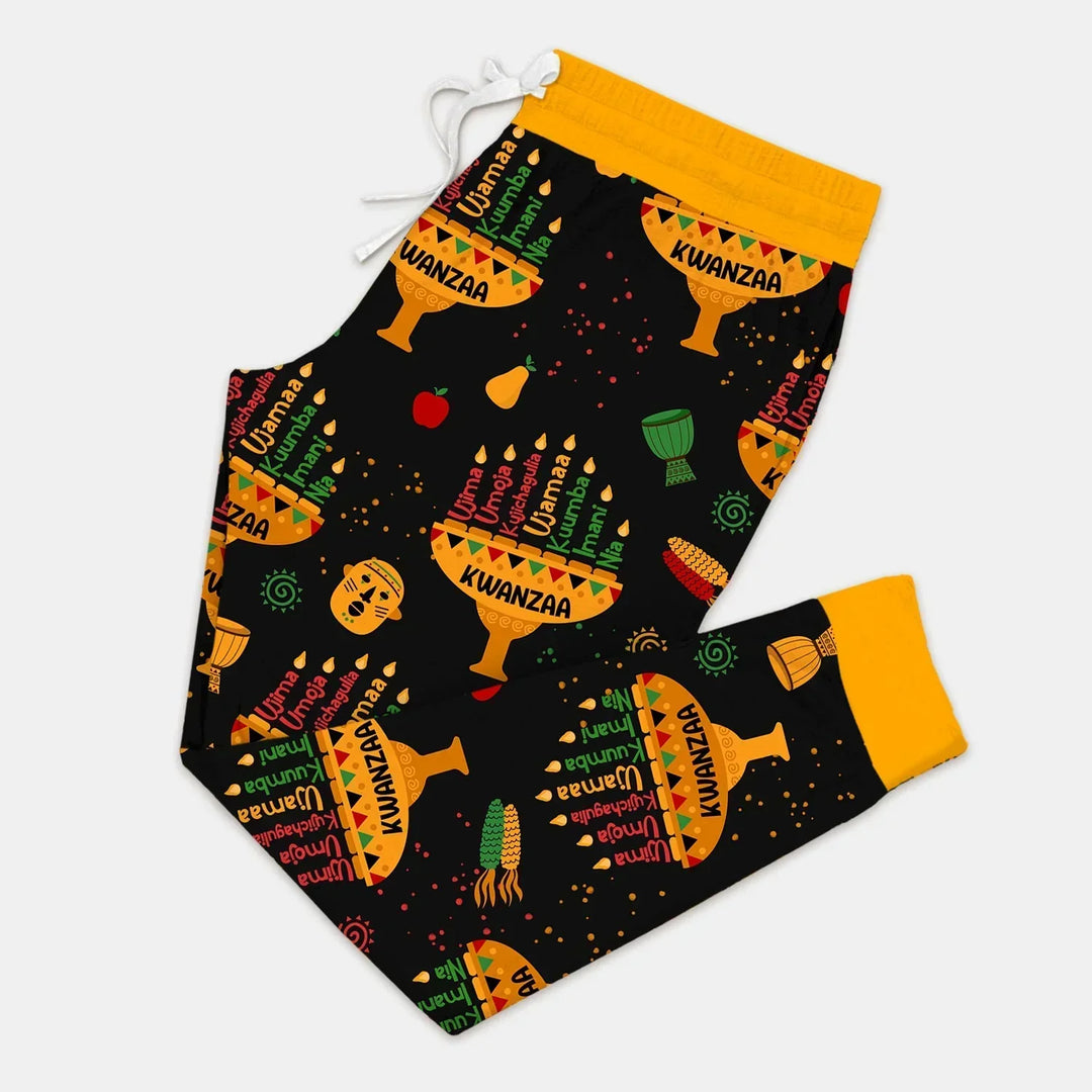 Kwanzaa Lights Bamboo Women Pajama Set