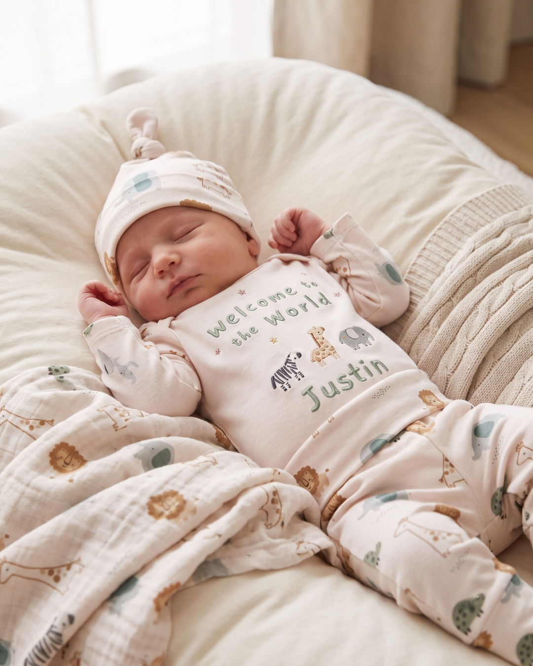 Little Safari Friends Bamboo Fold Over Legging