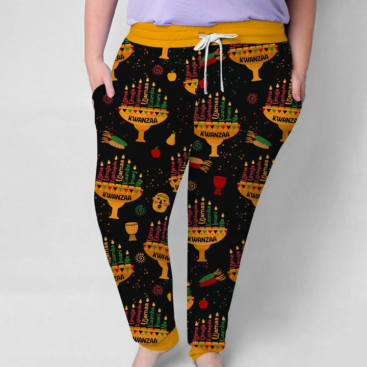 Kwanzaa Lights Bamboo Men's Pajama Set