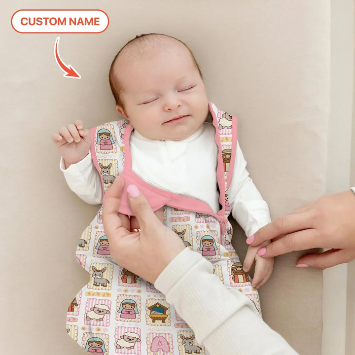 Custom Name Christmas Nativity Bamboo Sleep Bag