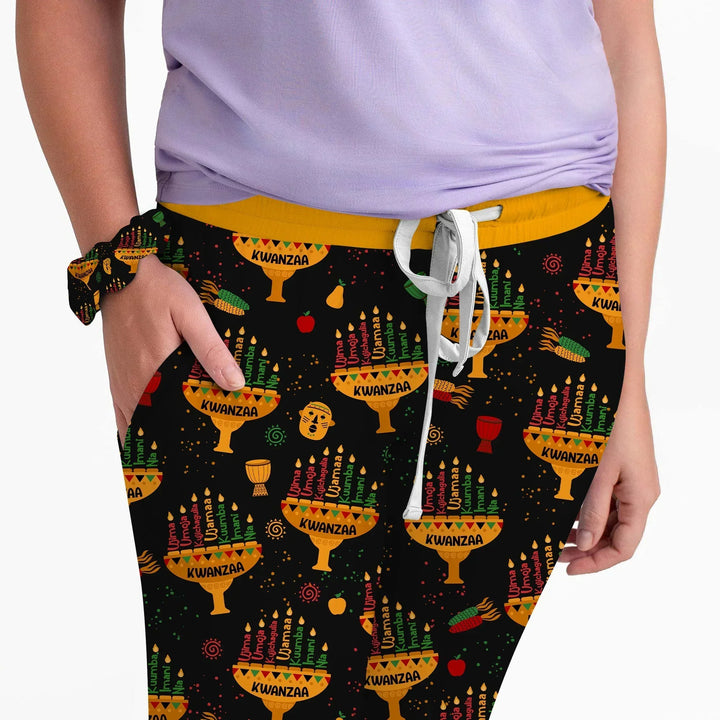 Kwanzaa Lights Bamboo Men's Pajama Set