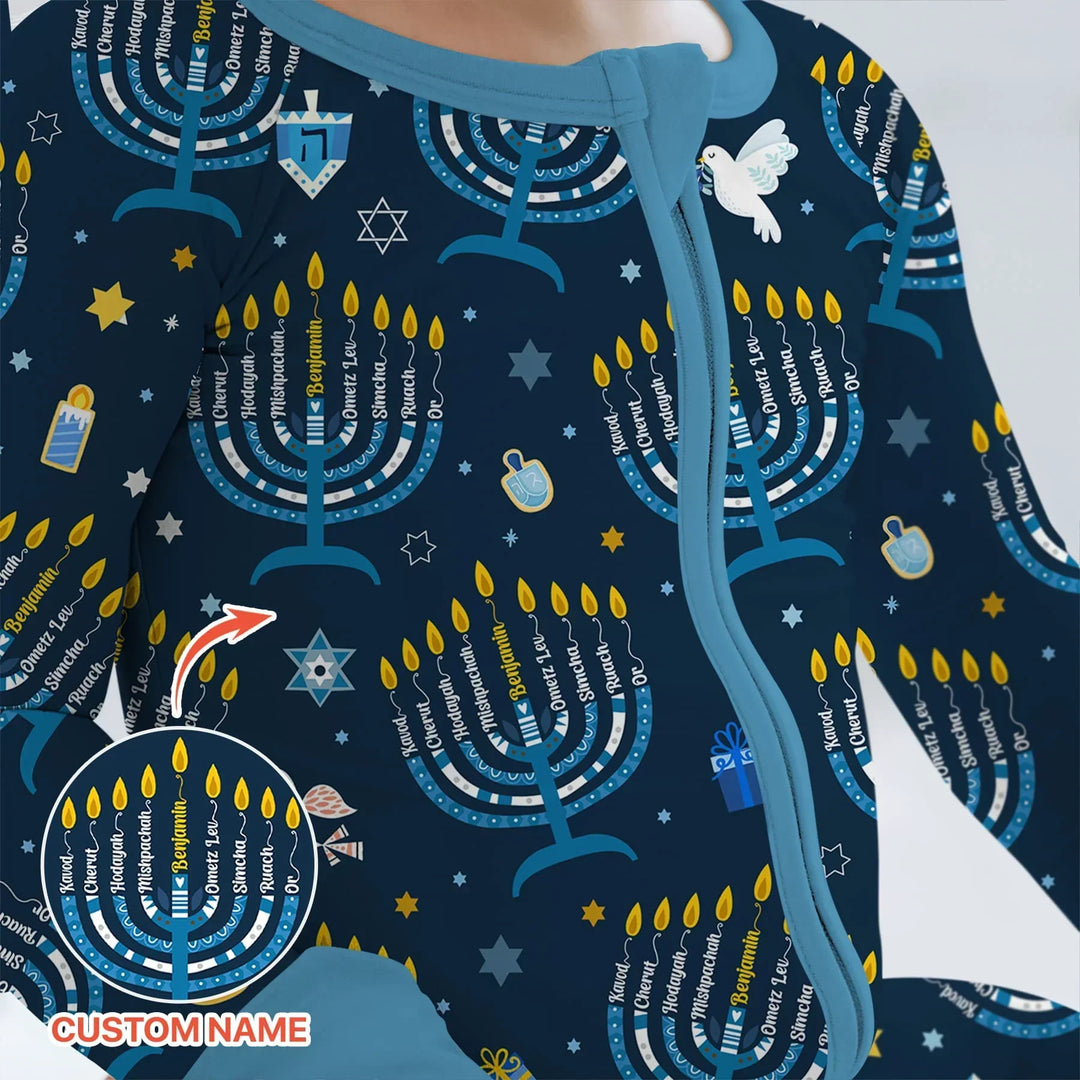Hanukkah Custom Name Bamboo Convertible Zippy