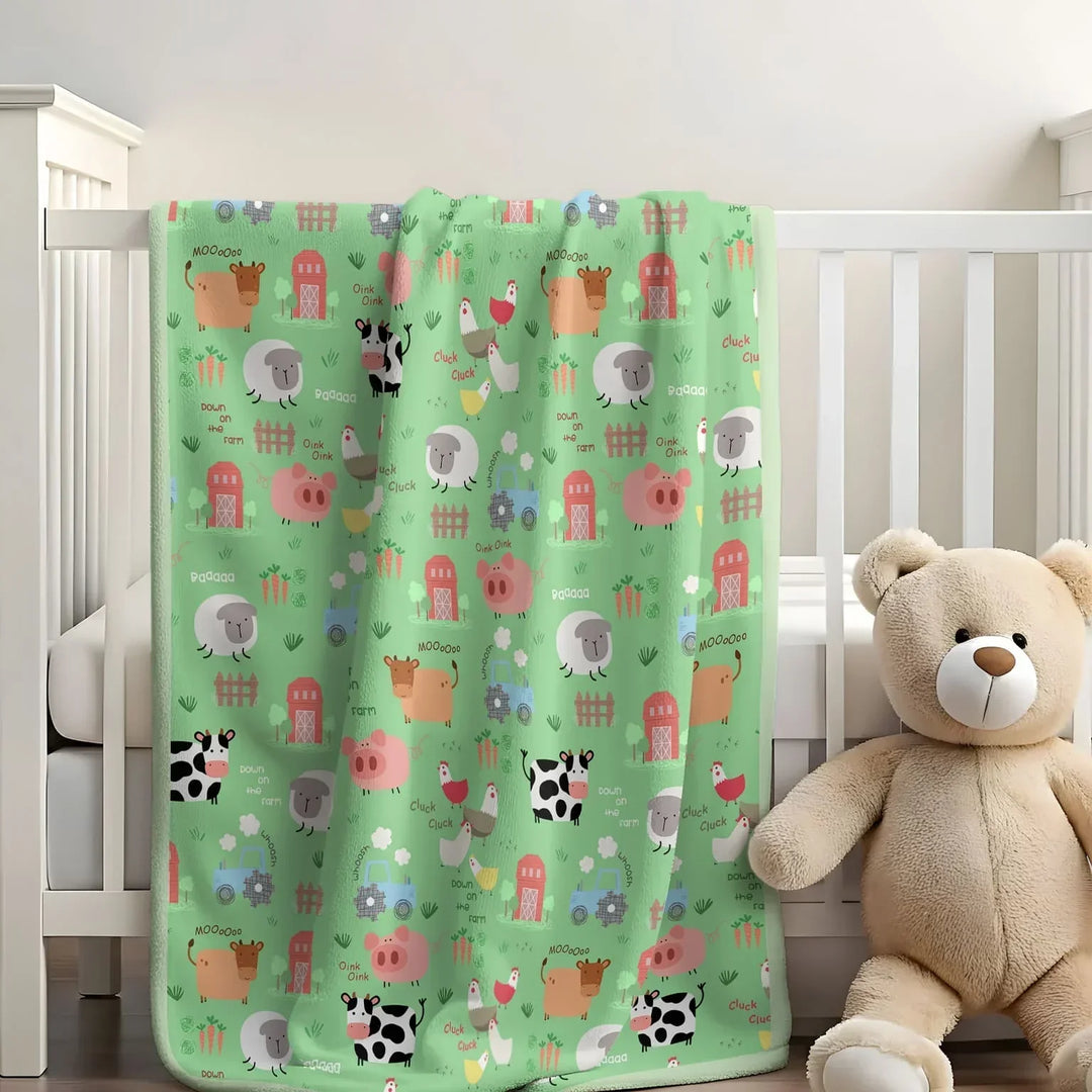 Farm Yard Bamboo Blanket