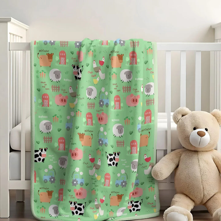 Farm Yard Bamboo Blanket
