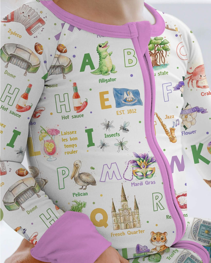 Alphabet of Lousiana Bamboo Convertible Zippy
