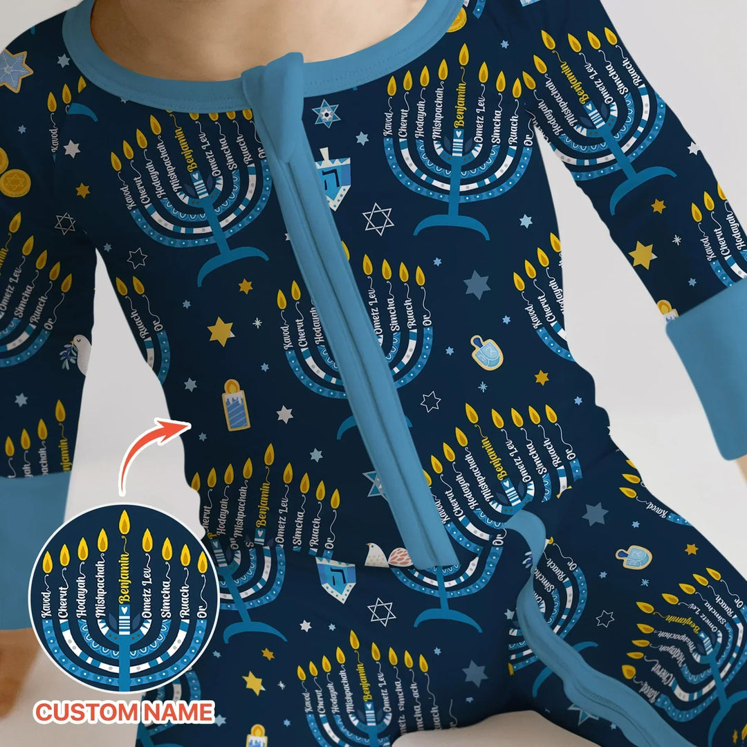 Hanukkah Custom Name Bamboo Convertible Zippy