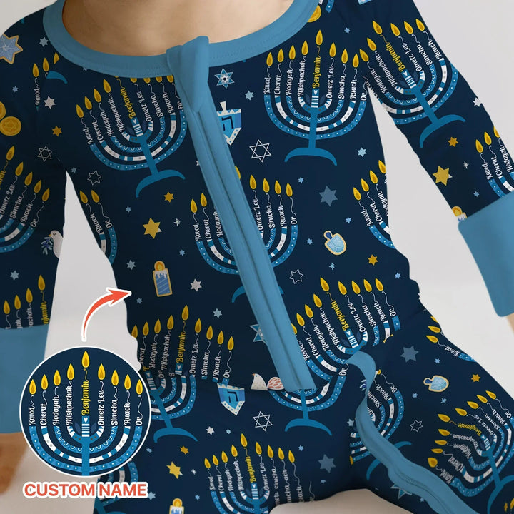Hanukkah Custom Name Bamboo Convertible Zippy