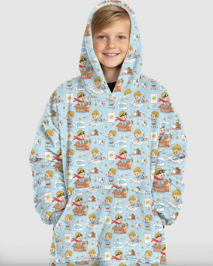 Tiny Explorer Tales Bamboo Blanket Hoodie