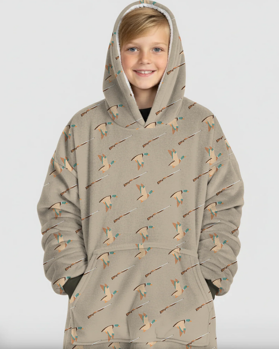 Lil Duck Hunter Bamboo Blanket Hoodie