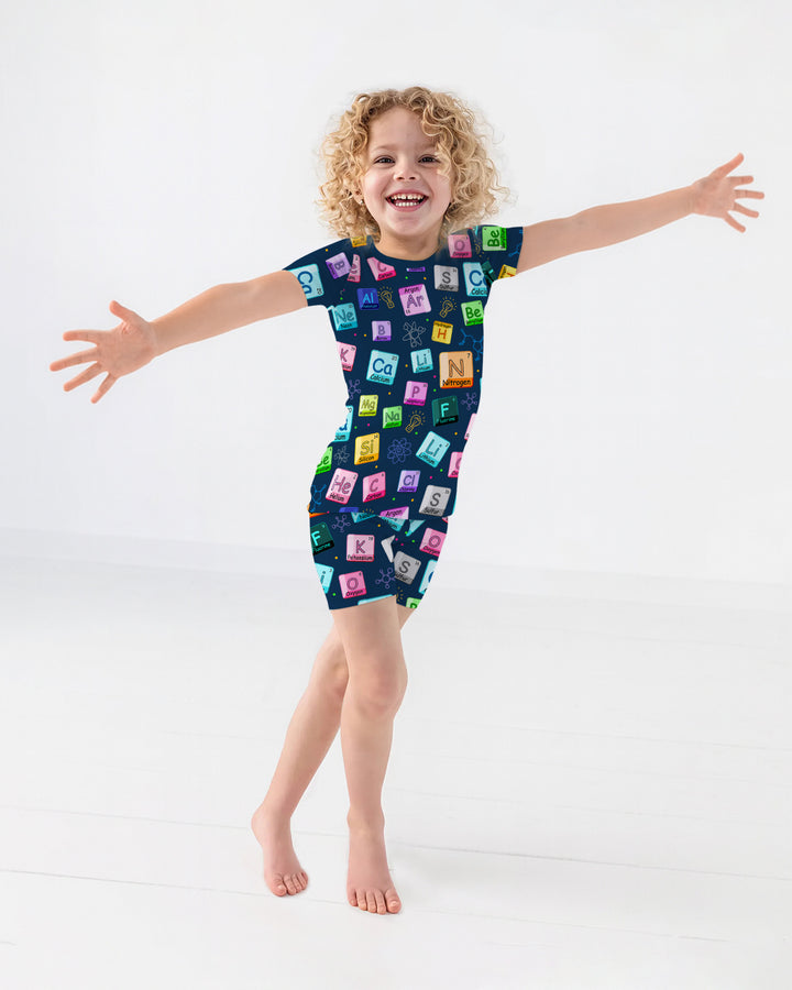 Science Elements Bamboo Two Piece Short Sleeve Shorts Pajama Set