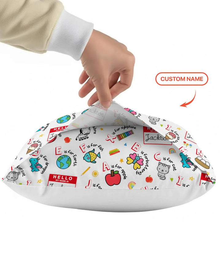 Custom Name Hello School ABCs Bamboo Pillow Case