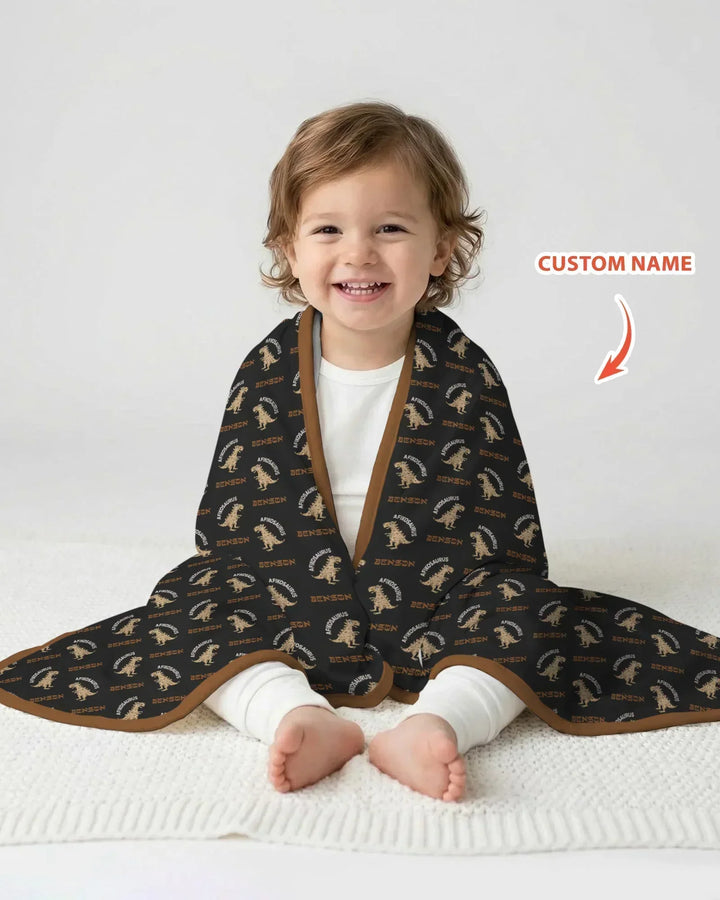 Custom Name Afikosaurus Bamboo Blanket