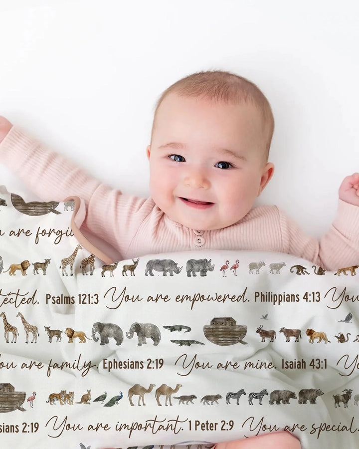 Biblical Noah's Ark Bamboo Blanket