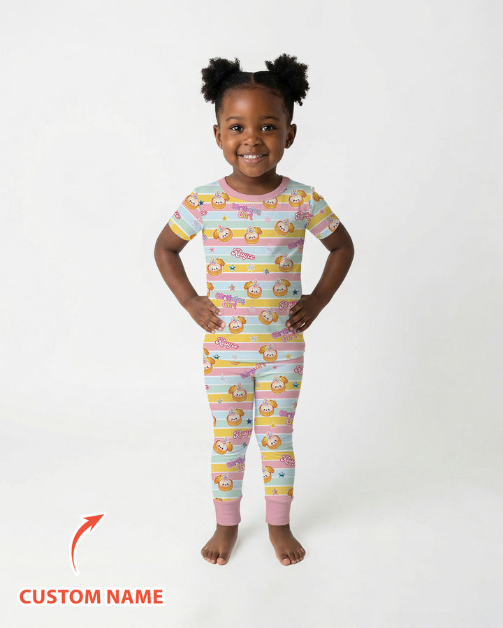 CUSTOM Template Bamboo Two Piece Short Sleeve Pyjamas Set