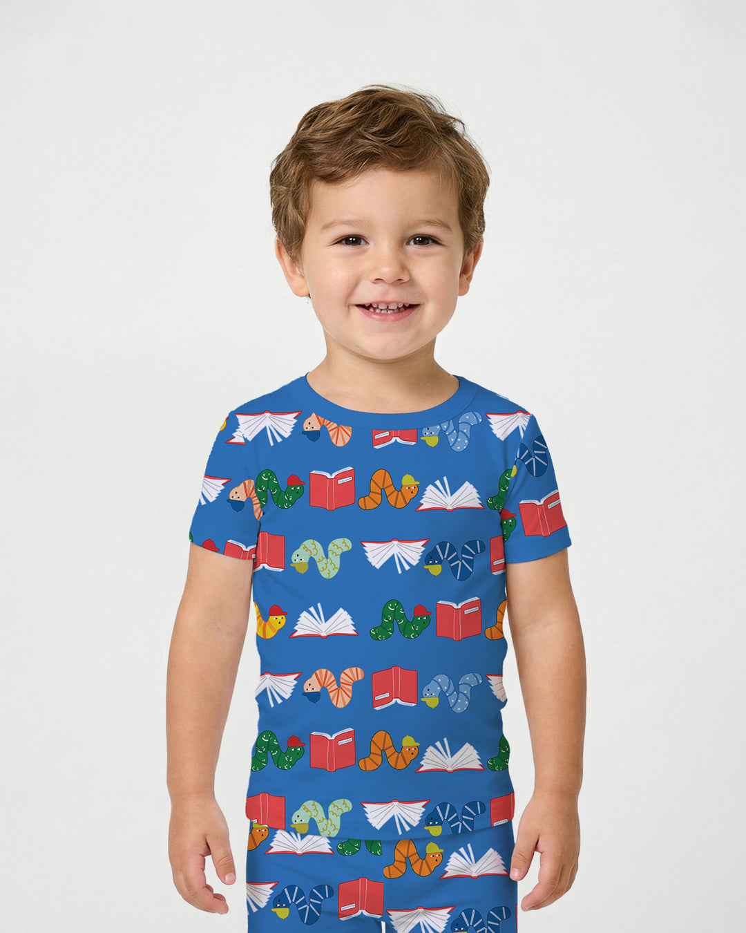 Bookworm Family Matching Bamboo Two Piece Short Sleeve Pajama Set