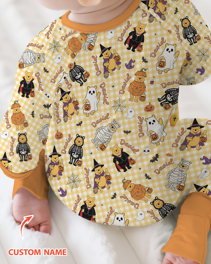 Halloween Bear Custom Name Bamboo Convertible Zippy