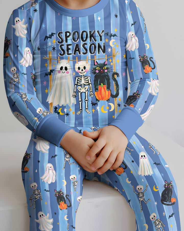 Spooky Season Kids Bamboo Two Piece Long Sleeve Pajama Set