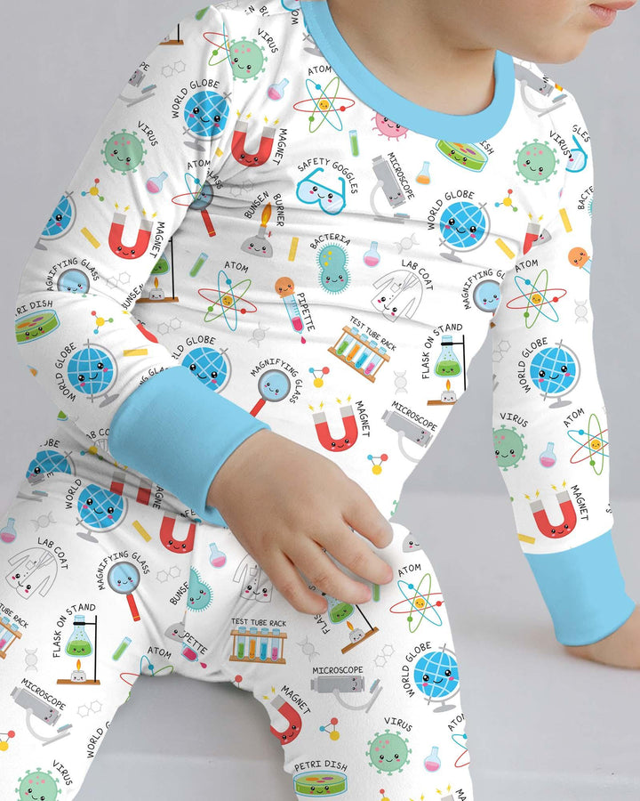 Science Fun Family Matching Bamboo Two Piece Long Sleeve Pajama Set