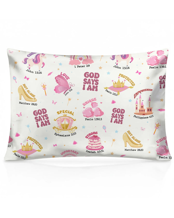 God Says I Am Girl Bamboo Pillow Case