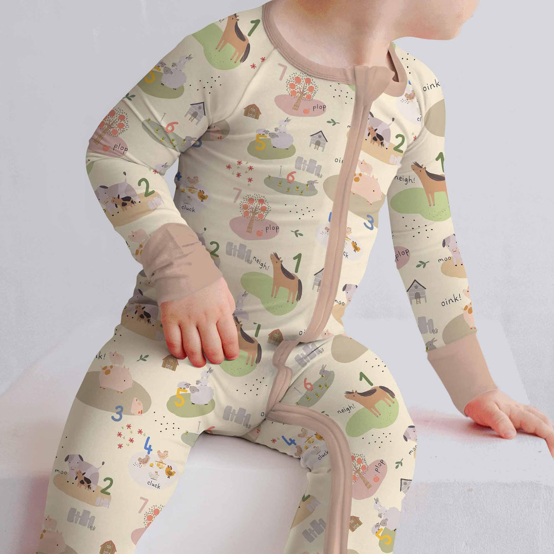 Farm Animal Counting Bamboo Convertible Zippy