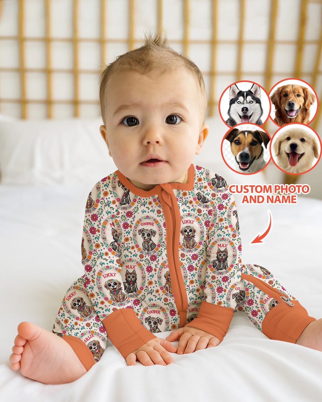 Hispanic Floral Dog Bamboo Convertible Zippy