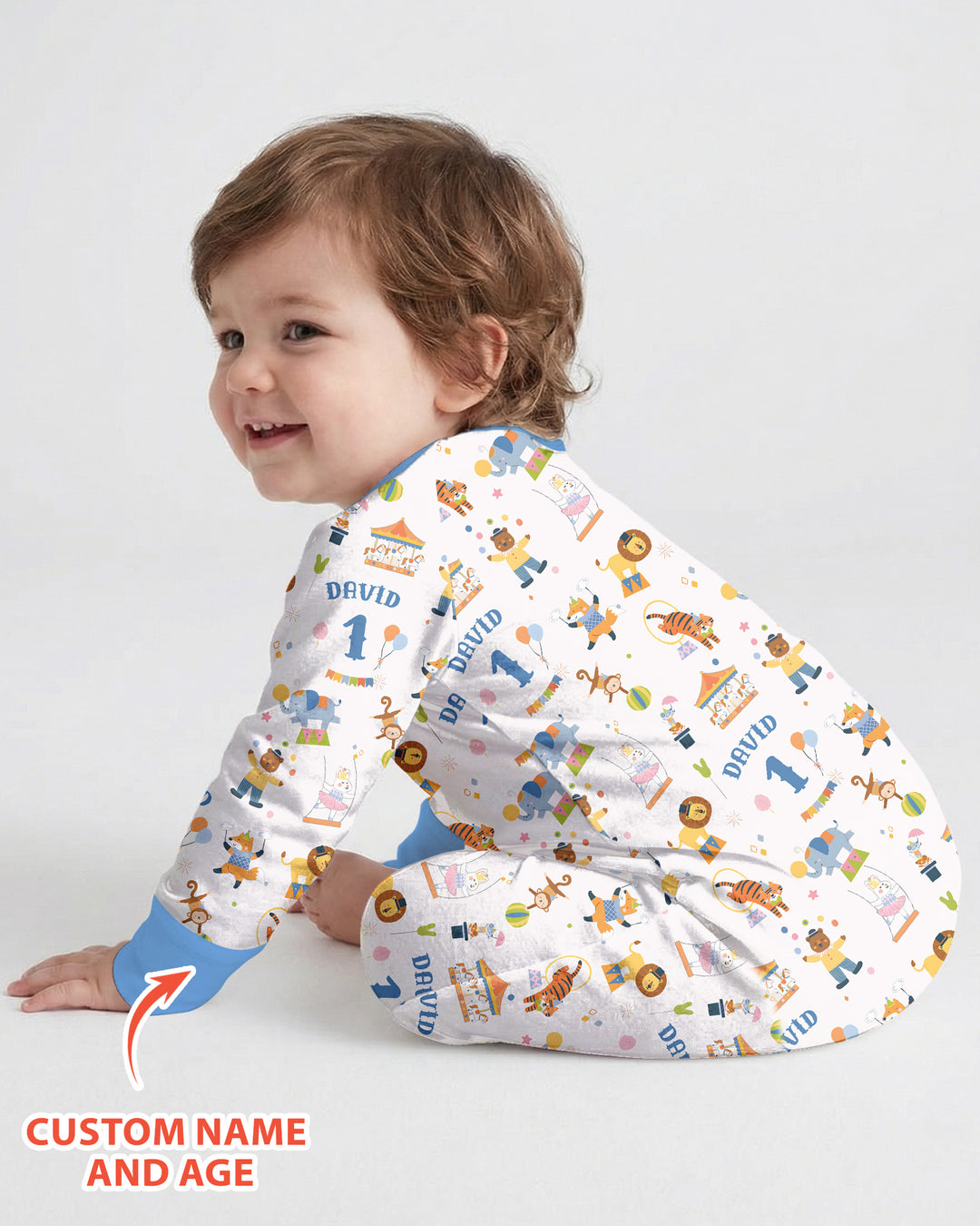 Custom Name Birthday Circus Bamboo Convertible Zippy