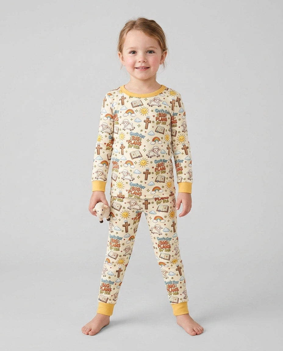 God's Got Big Plans For Me Bamboo Two Piece Long Sleeve Pajama Set