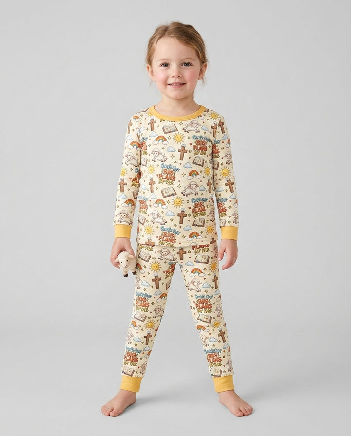 God's Got Big Plans For Me Bamboo Two Piece Long Sleeve Pajama Set