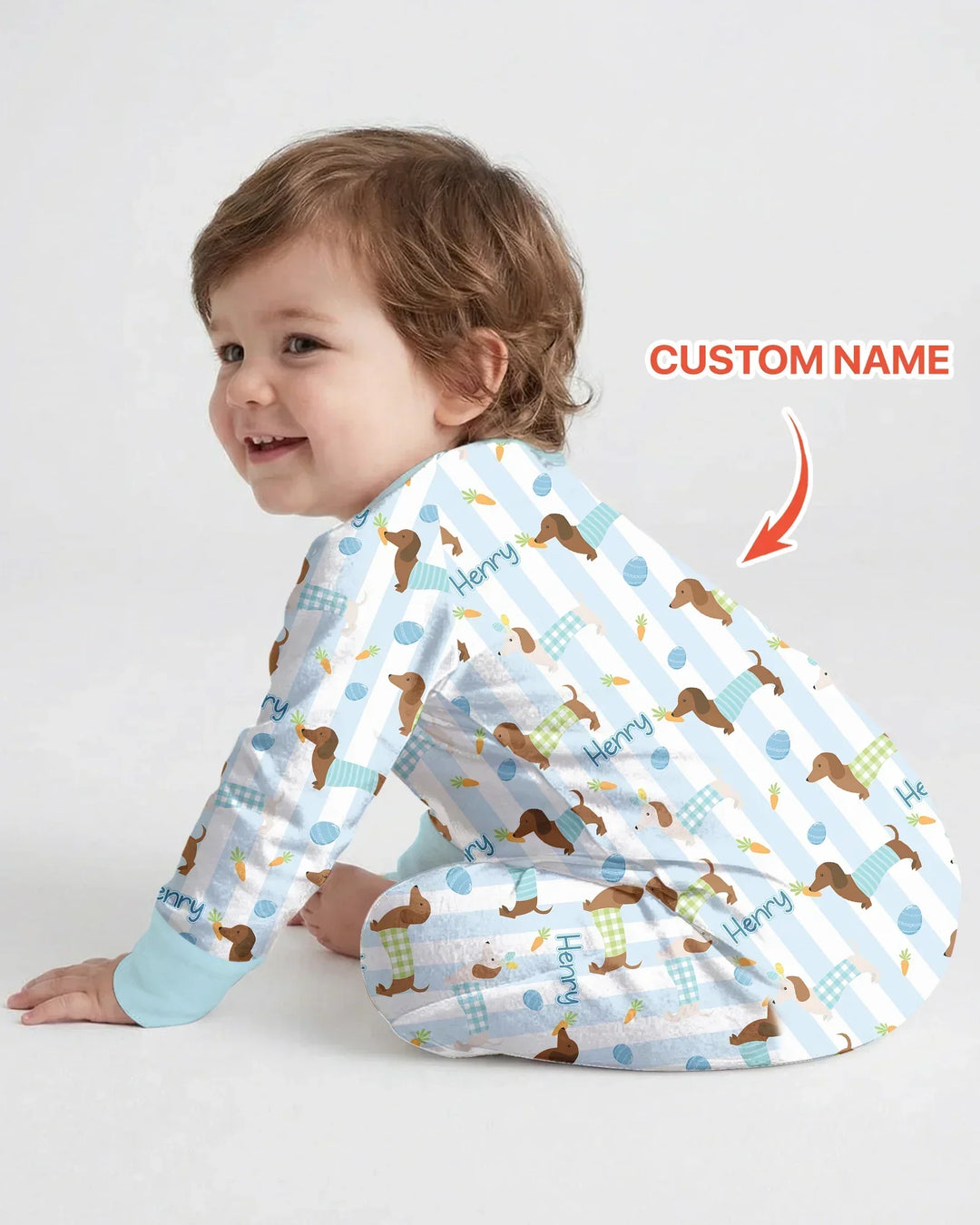 Custom Name Easter Dachshunds Family Matching Bamboo Convertible Zippy
