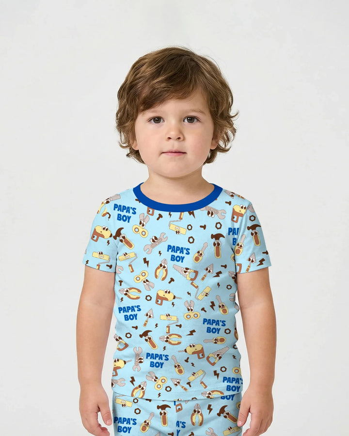 Fixer of All Things Dad Club Bamboo Two Piece Short Sleeve Shorts Pajama Set