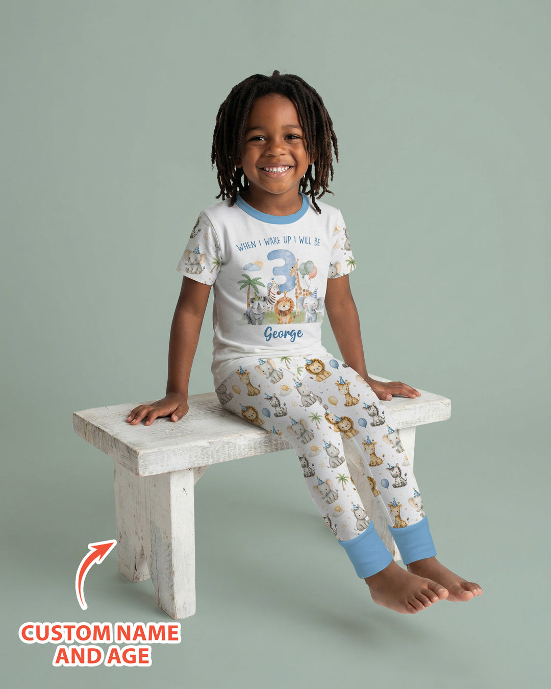 CUSTOM Template Bamboo Two Piece Short Sleeve Pyjamas Set