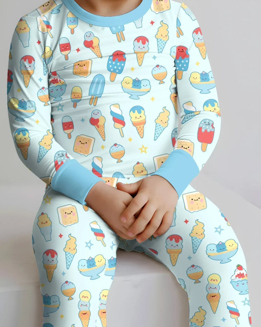 American Ice cream Bamboo Two Piece Long Sleeve Pajama Set