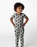 Halloween Monster Cats Bamboo Two Piece Short Sleeve Pajama Set