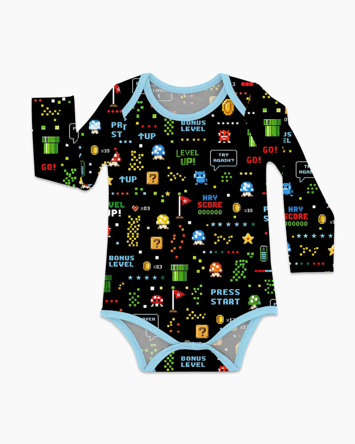 Pixel Game Lover Matching Bamboo Bodysuit