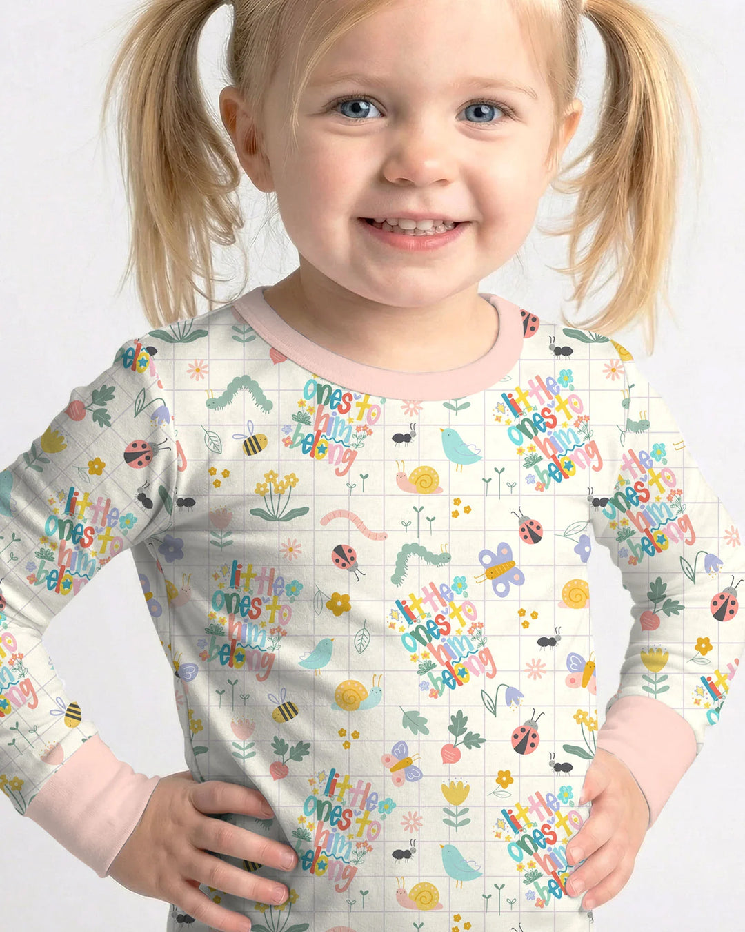 Little Ones To Him Belong Bamboo Two Piece Long Sleeve Pajama Set
