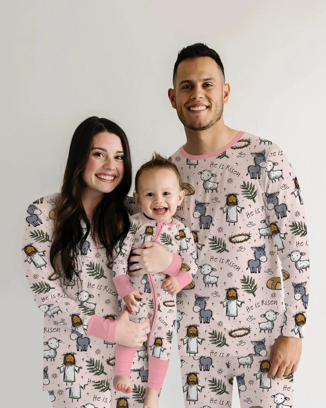 He Is Risen Easter Family Matching Bamboo Convertible Zippy