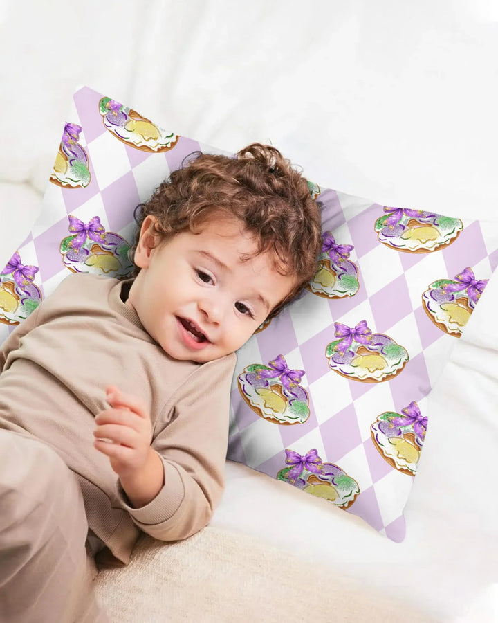 Mardi Gras Donut Bamboo Pillow Case