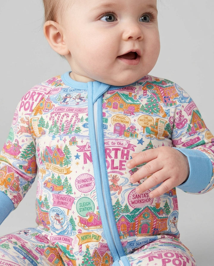 Pink North Pole Wonderland Bamboo Convertible Zippy