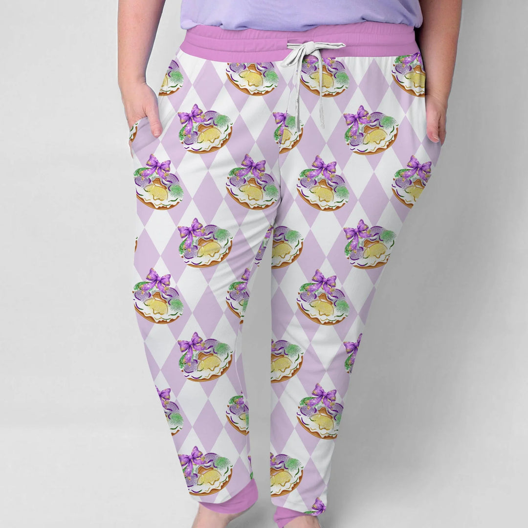 Mardi Gras Donut Bamboo Women Pajama Set