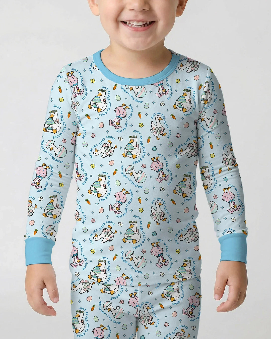 Easter Silly Goose Bamboo Two Piece Long Sleeve Pajama Set