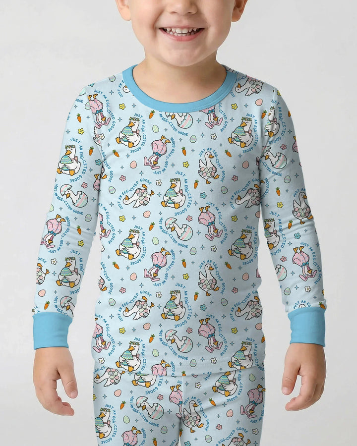 Easter Silly Goose Bamboo Two Piece Long Sleeve Pajama Set