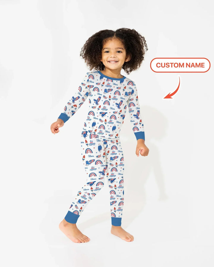 Long Live America Bamboo Two Piece Long Sleeve Pajama Set