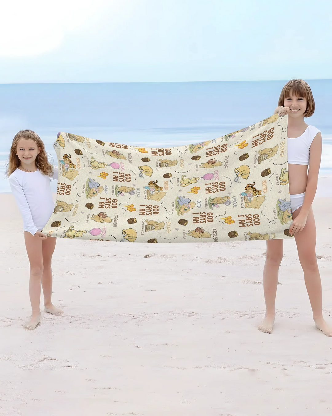 God Says I Am – Little Blessings Bamboo Beach Towel