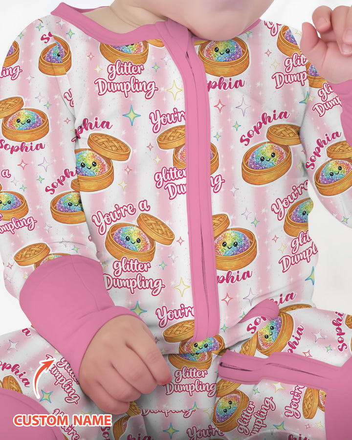 Personalized You're Glitter Dumpling Bamboo Convertible Zippy