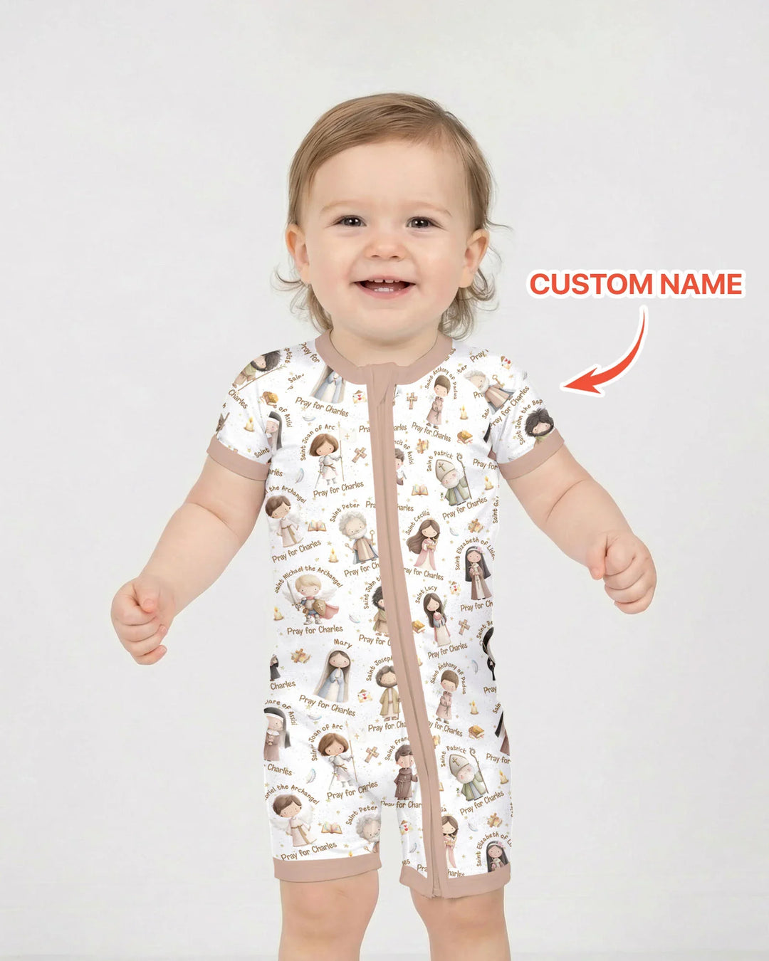 Pray For Me Custom Name Bamboo Shorty Zippy